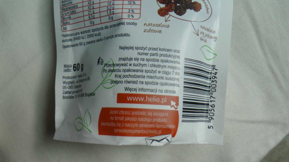 Miechunka Goldenberry Miechunka suszona Helio Natura 60g,