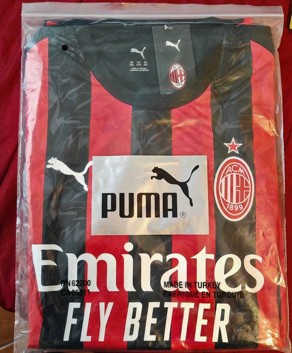 Camisola Futebol Ac Milao equipamento principal 2025-2026 2XL Slim Fit nova embalada com etiqueta