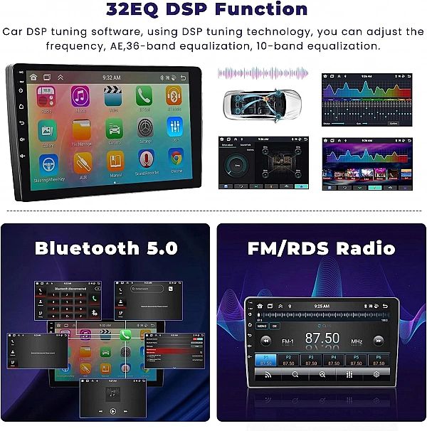 Radio 9” Nawigacja Android Carplay Mazda 3/2004, 2009/4Gb 64Gb Sim Hik