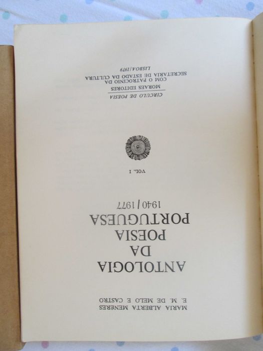 Antologia Poesia Portuguesa, M. Alberta Menéres, E.M. de Melo e Castro