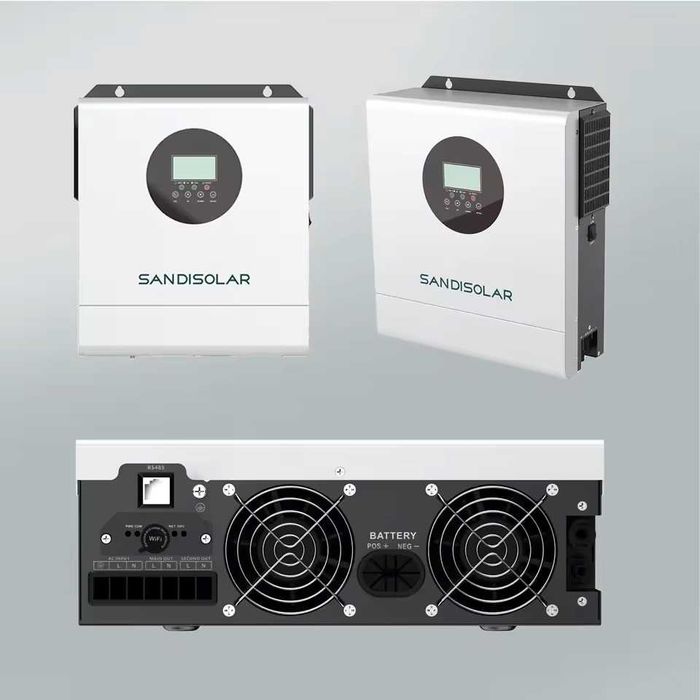 Гібридний інвертор SandiSolar 4.2 кВт 24В MPPT 100A (Wi-Fi, BMS)