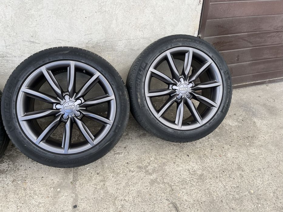 (378)Koła, Felgi 5x112 18” OEM Audi a6 c6, Audi q3, Grafit, Michelin