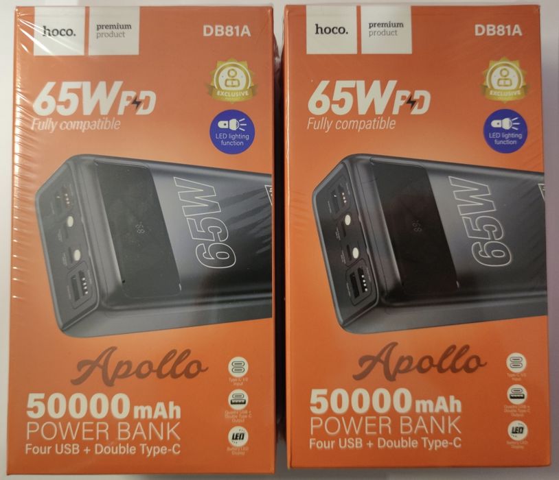2 повербанки Hoco DB81 Apollo 50000 mAh