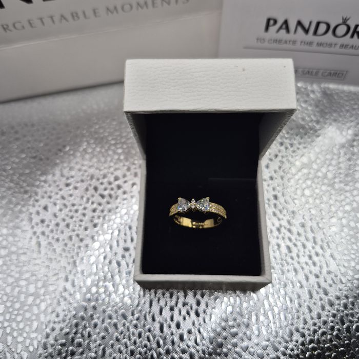 Anel Pandora Laço dourado