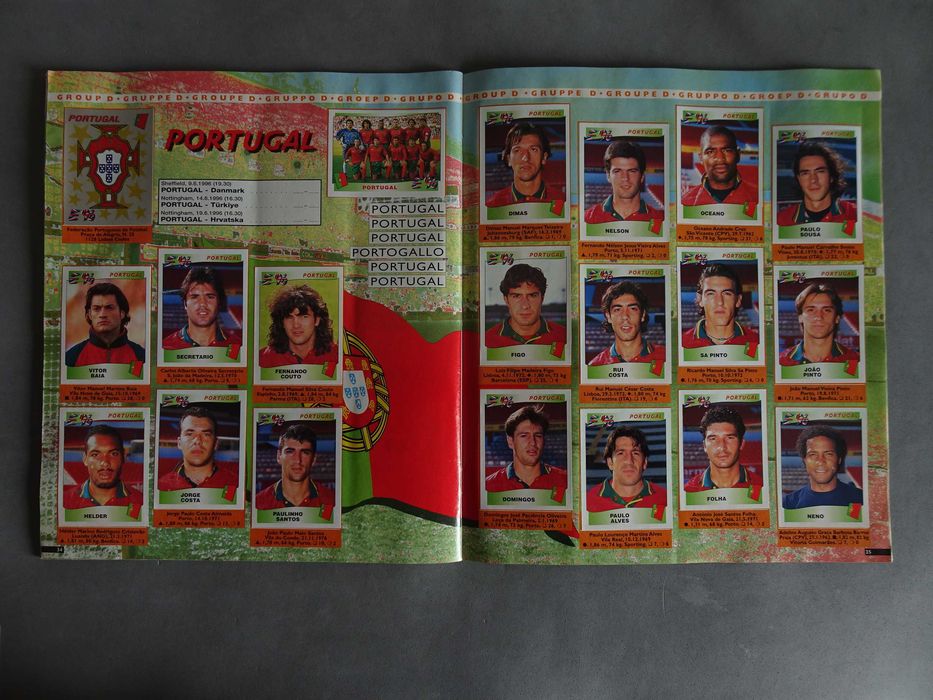 Caderneta de cromos completa futebol Europa 96 Euro 96 Panini