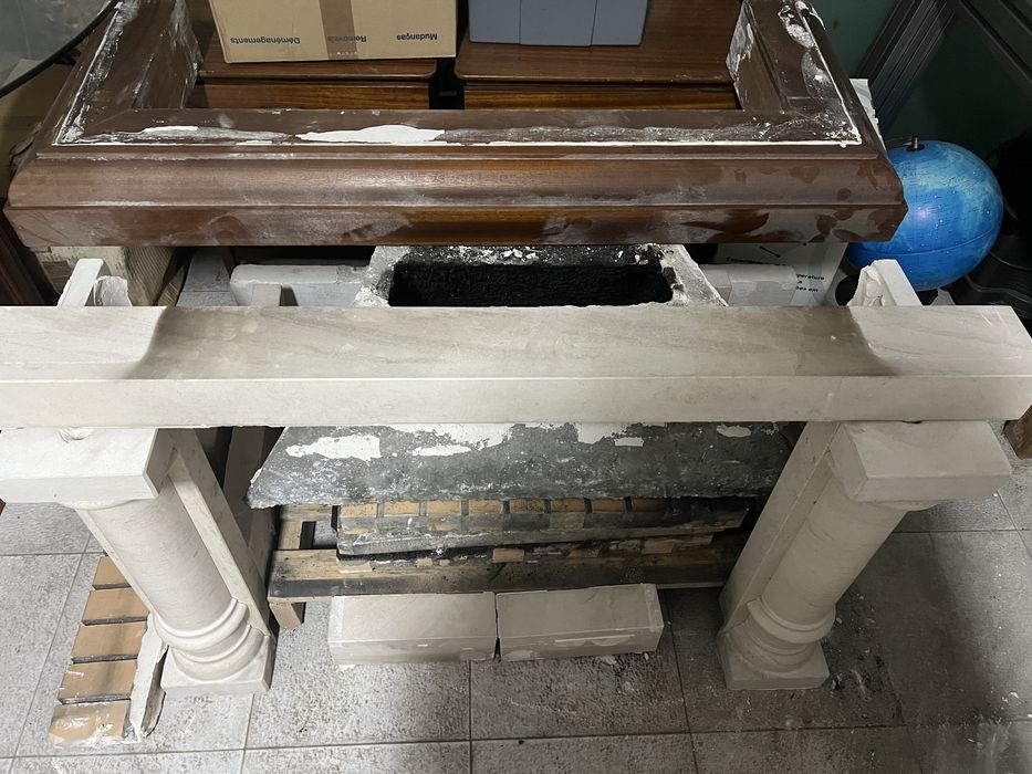 Lareira interior desmontada