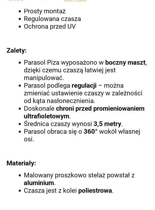 Parasol ogrodowy 3x3 szary