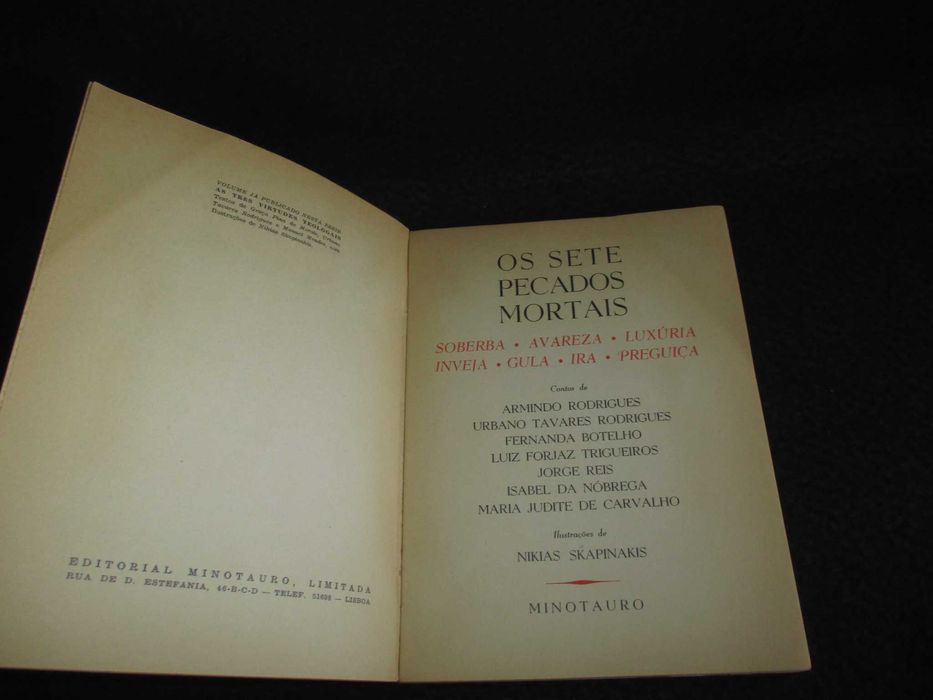 Livro Os Sete Pecados Mortais Autografado