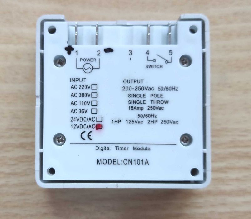 Programowany moduł czasu TIMER CN101A - max out 16A 250VAC + obudowa