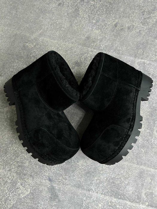 BALENCIAGA ALASKA SKI FUR BOOTS ботинки чоботи чорні уггі ugg low