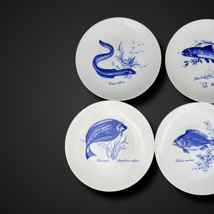 Komplet 6 talerzy obiadowych Kahla z motywami ryb b5/072131
