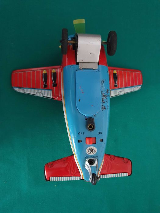 Tiger Plane, Modern Toys - Avião de Lata - Anos 60 - Japão