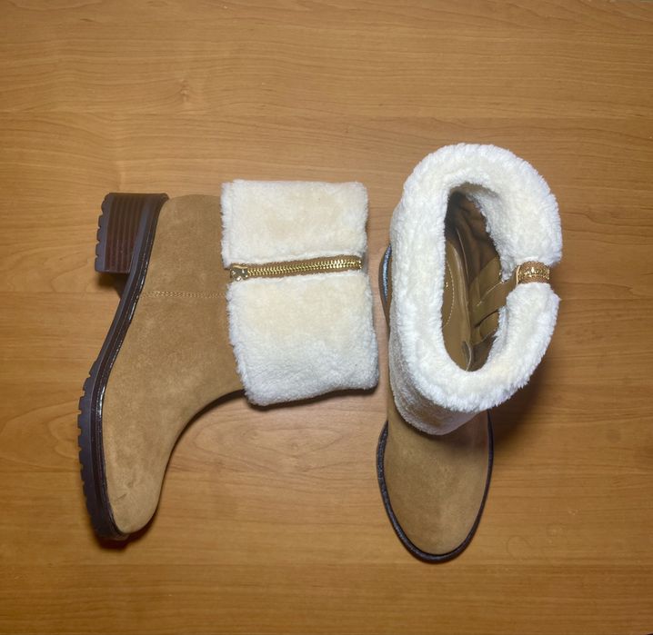 Нові жіночі замшеві чоботи BANDOLINO зі штучного хутра, розмір 38