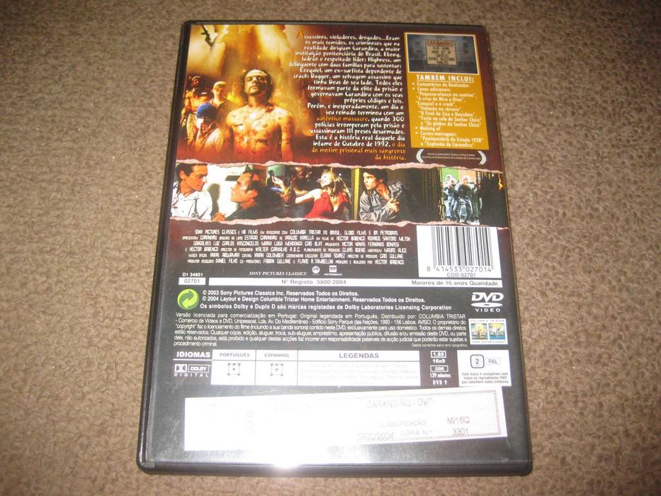 DVD "Carandiru" com Rodrigo Santoro