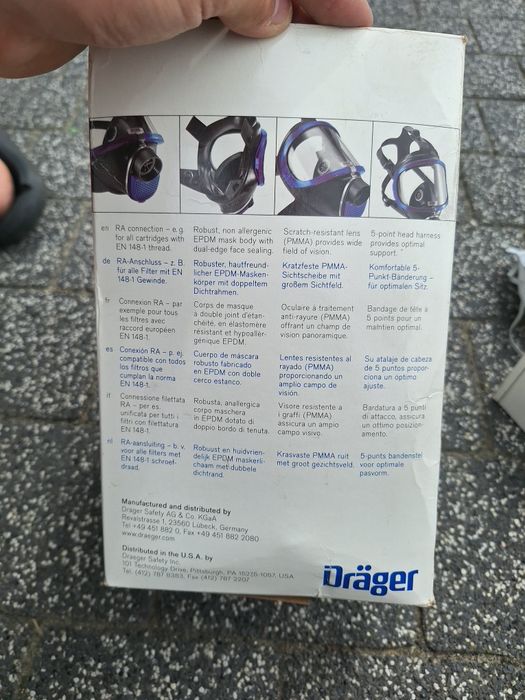 Maska Dräger X-plore 6300 z gwintem RD 40