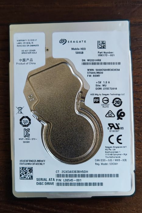 Disco Sata 500GB, 250GB, 200GB, 160GB.