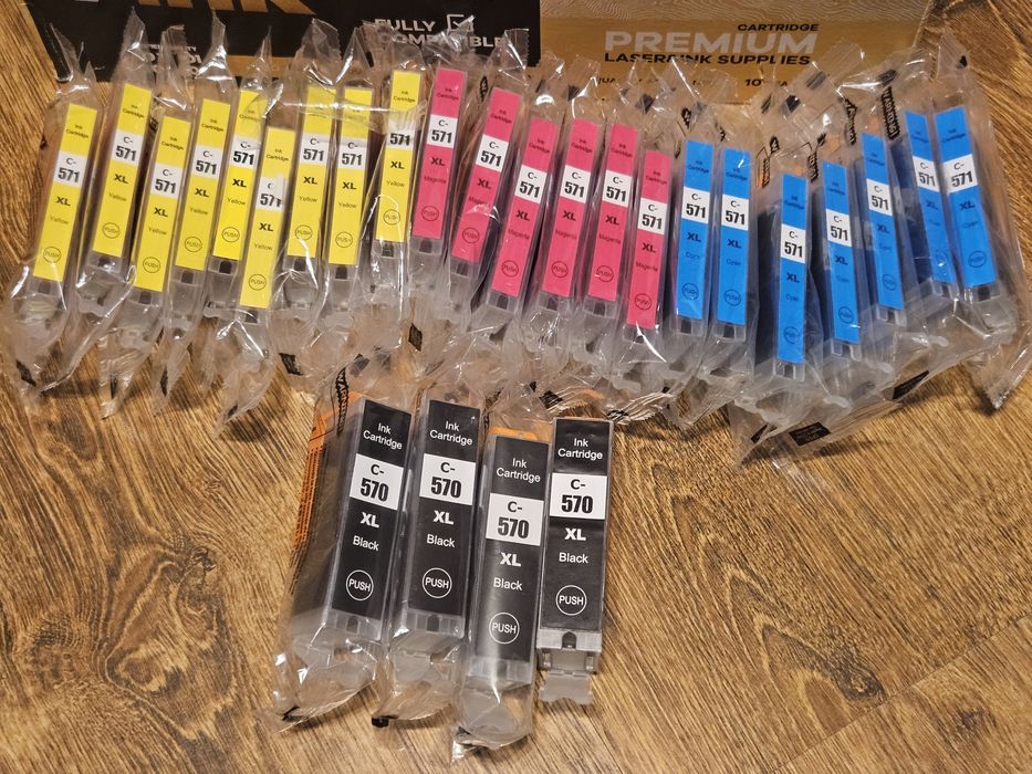 Tonery do drukarki cyjan magenta blue Black 26 sztuk