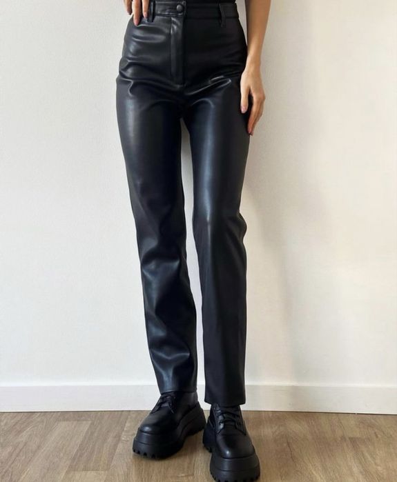 Штани брюки еко-шкіра в стилі Zara Mango