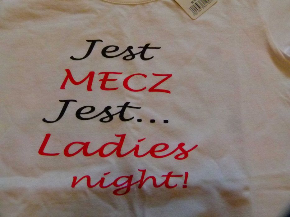 Nowa Moraj koszulka t-shirt biały z nadrukiem damski rozm 40 L