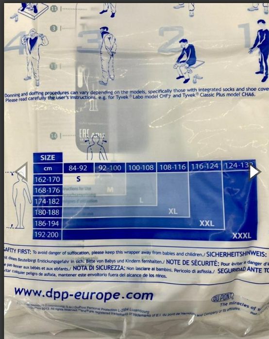 Защитный комбинезон химзащитный Tyvek Classic Xpert CHF5 (костюм Тайве