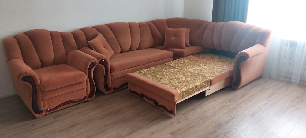 Диван уголок и кресло