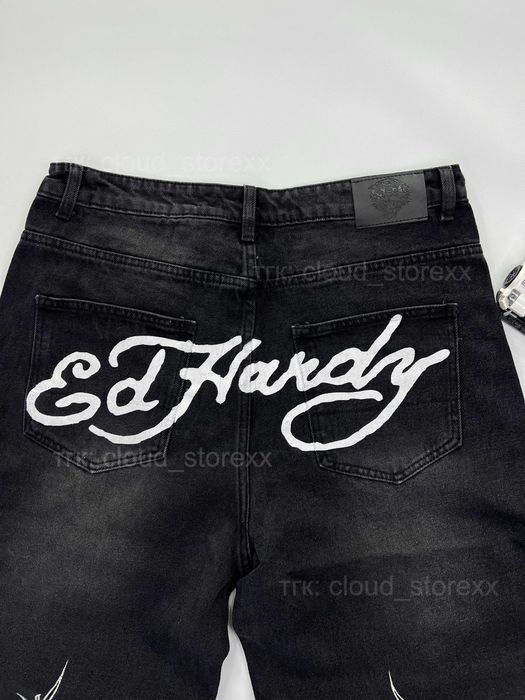 ED HARDY pants JEANS стильні штани rap джинси baggy y2k sk8 ед харді