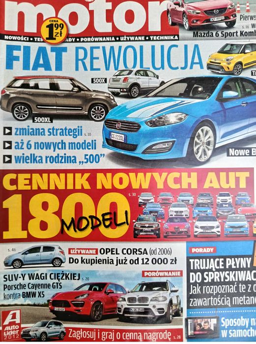 MOTOR Cayenne BMW X5 Saab 9-3 Ford Kuga Mazda 6 Audi A3 rok 2013