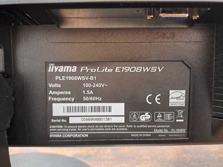 Monitor IIYAMA sprawny, bez kabla