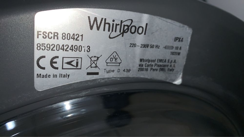 Пральна машина  Whirlpool з Німеччини.