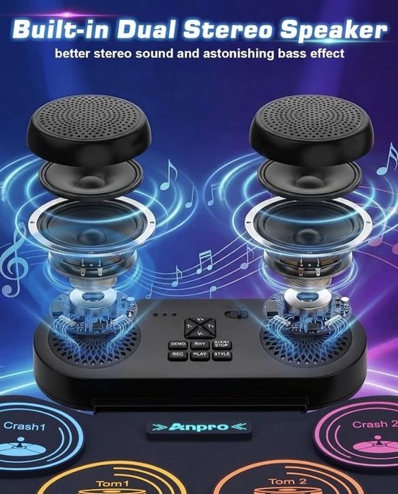 Електронна барабанна установка Anpro (Roll-Up Drum) — Нова!(Оригінал)