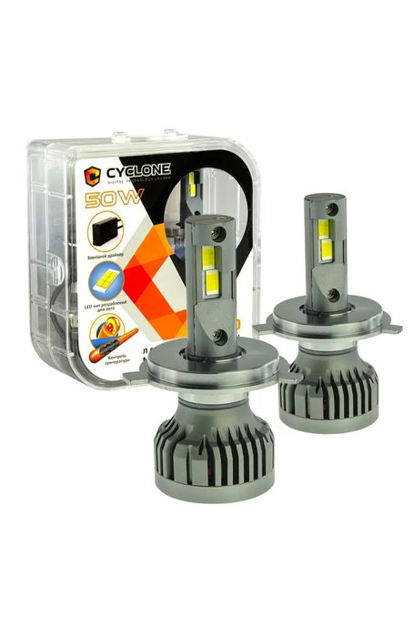 Лампа світлодіодна для фар CYCLONE LED H4 5500K 10000LM TYPE 34