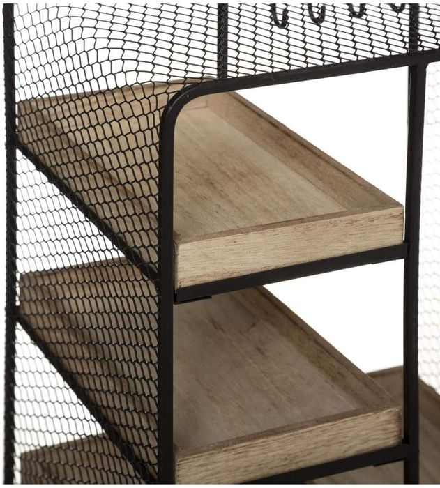 SZKATUŁKA metalowa do biżuterii czarny design industrialny