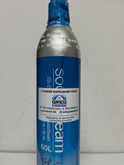 Nabój butla  CO2 sodastrem do SPINEL  BRITA  PHILIPS  DAFI  MENZSODA