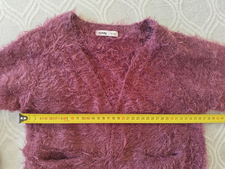Bordowy sweter Sinsay r.128