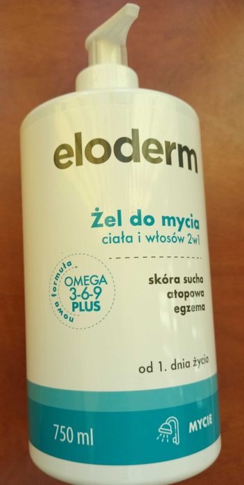 Eloderm 2w1 żel do mycia ciała i włosów 750 ml atopowa sucha skóra
