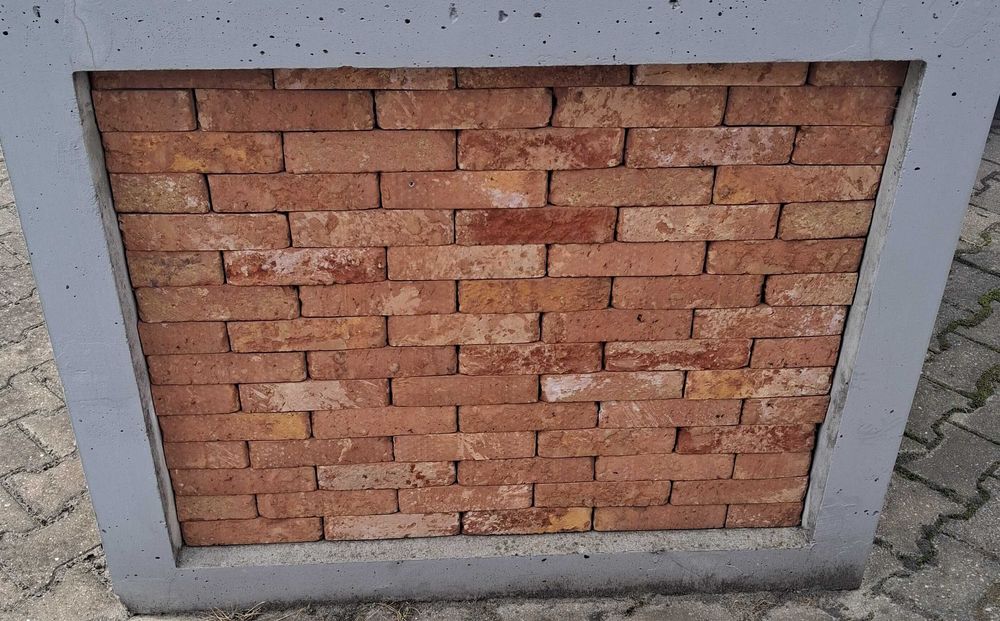 Cegła ręcznie formowana ściany tarasy grille jak poniemiecka klinkier