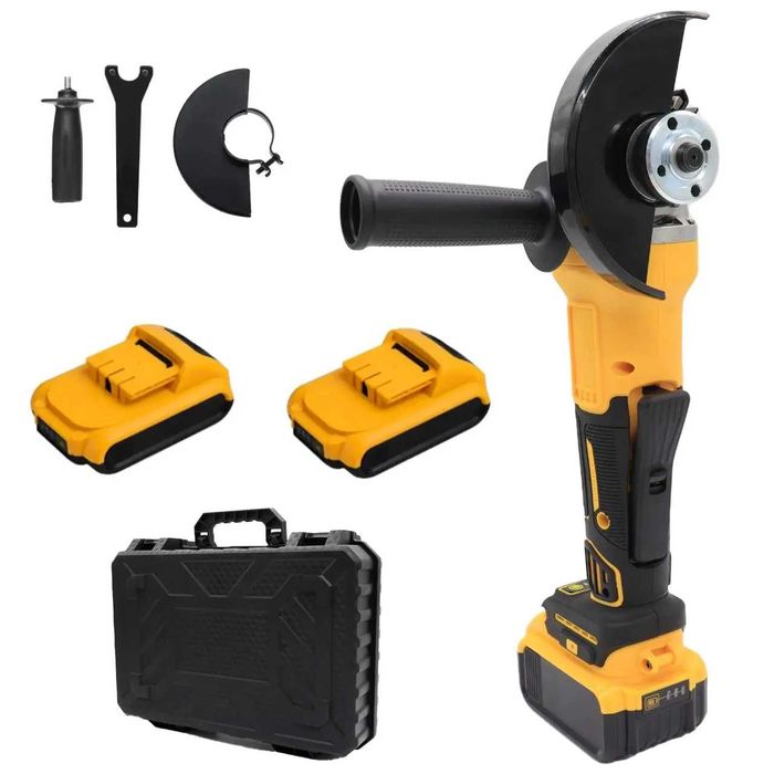 Акумуляторна болгарка Dewalt 125 мм (24V, 4Ah): КШМ у кейсі