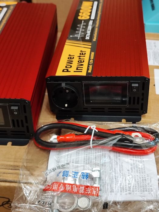 В НАЯВНОСТІ 2300W/66000W Інвертор чистий синус 12В - 220В, акумулятор