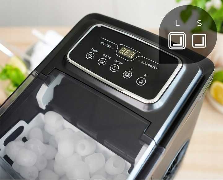 WYDAJNA Kostkarka do lodu 12KG domowa maszyna do kostek ekspresowy lód