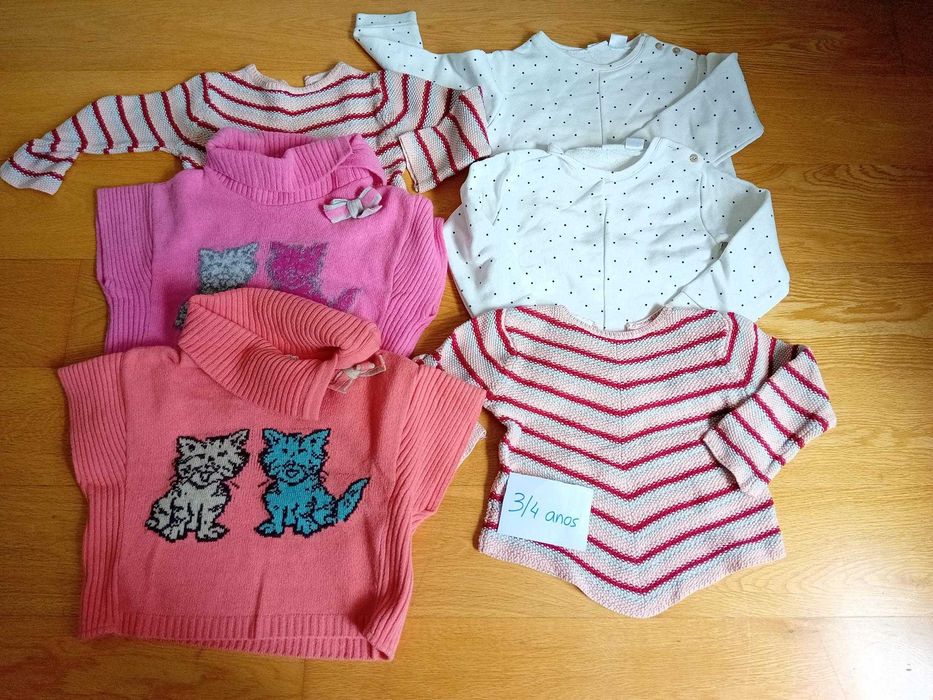 Lote de roupa de menina - 3/4 e 4/5 anos