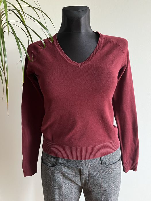 Bordowy sweterek Zara r. S