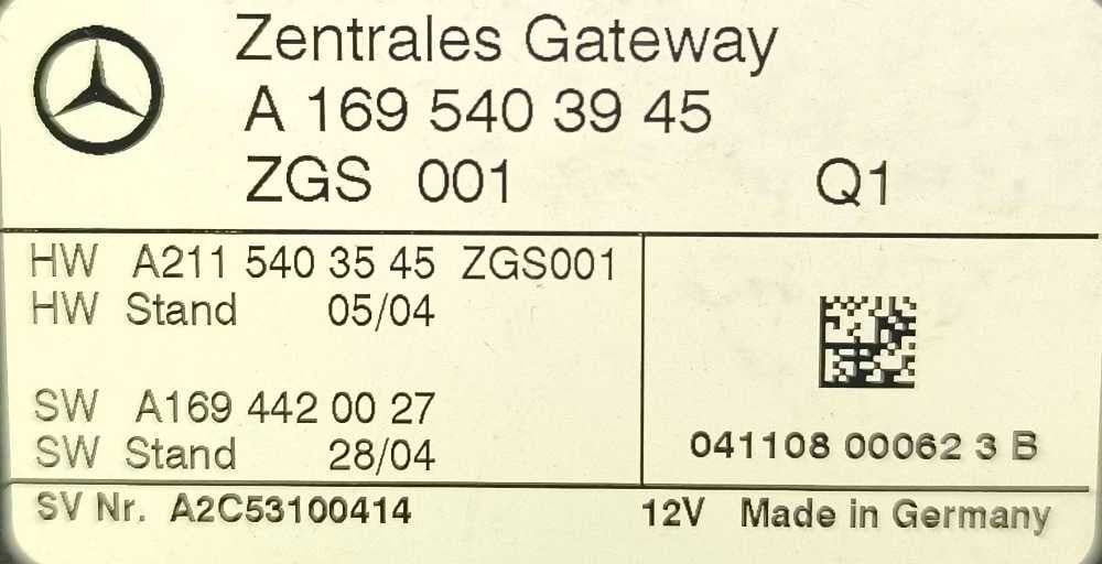 Módulo Eletrónico A1695403945 - MERCEDES-BENZ A-CLASS