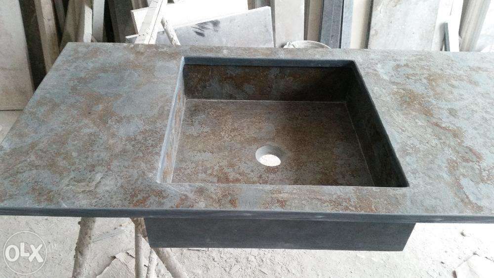 Tampo em pedra de xisto Multicolor