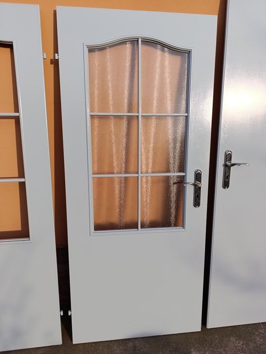 Drzwi wewnętrzne szare 80 - 3 sztuki + 70 łazienkowe 1 sztuka