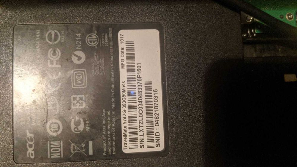 Запчастини ноутбука Acer Travel Mate 5742 G