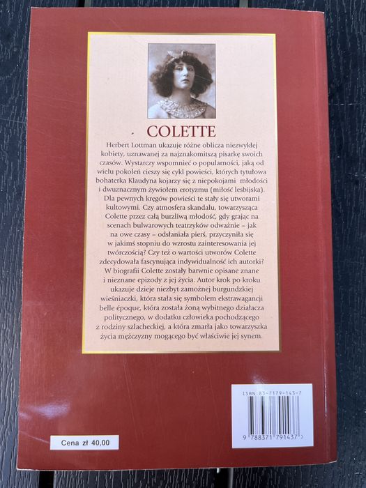 Herbert Lottman Colette największy skandal belle epoque