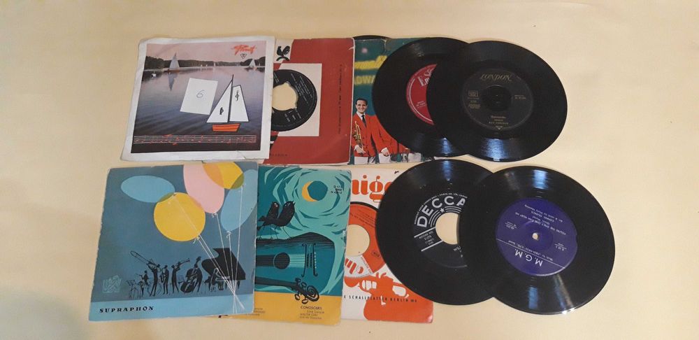 Kolekcjonerski zestaw starych płyt winylowych