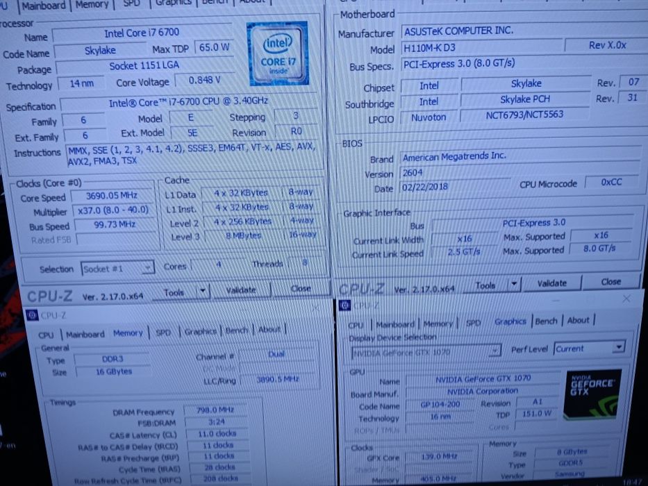 Komputer stacjonarny GTX 1070 8Gb