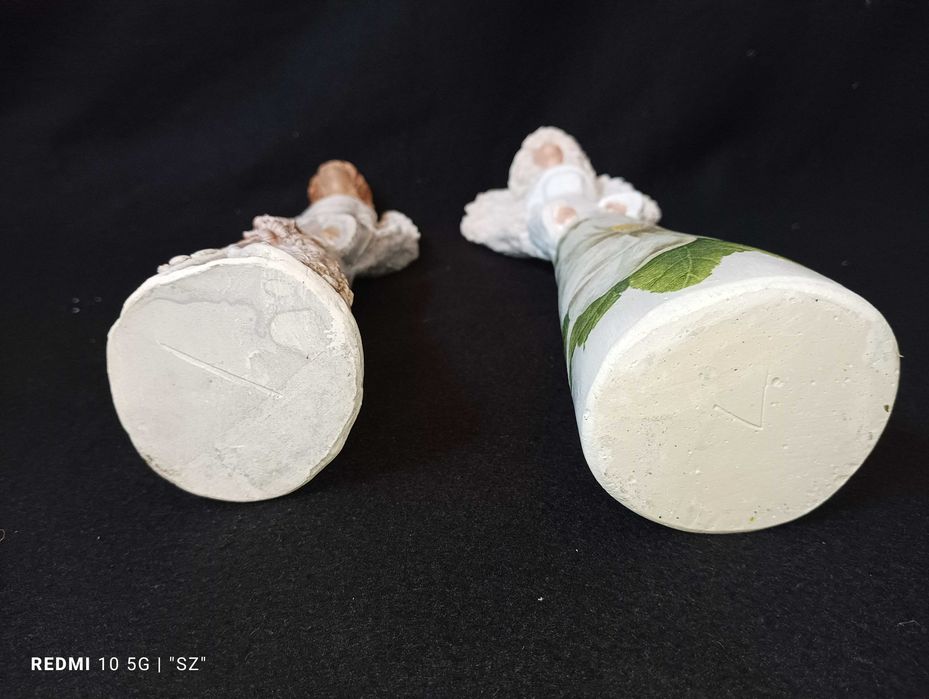 Anioły - aniołki - piękne figurki - 2 sztuki - Hand Made - (1,76 kg)