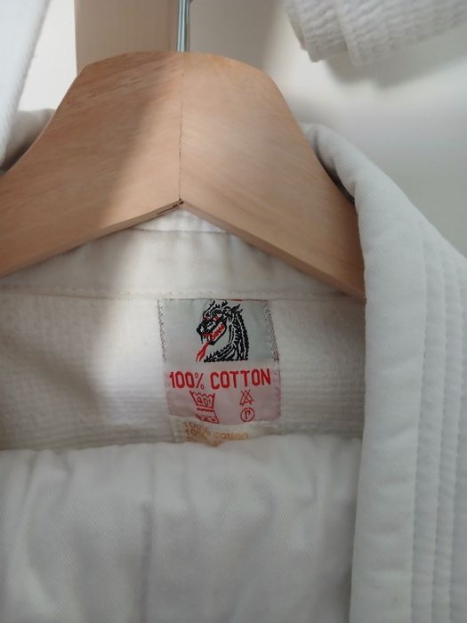 Kimono completo Dragão 100% algodão, branco, novo
